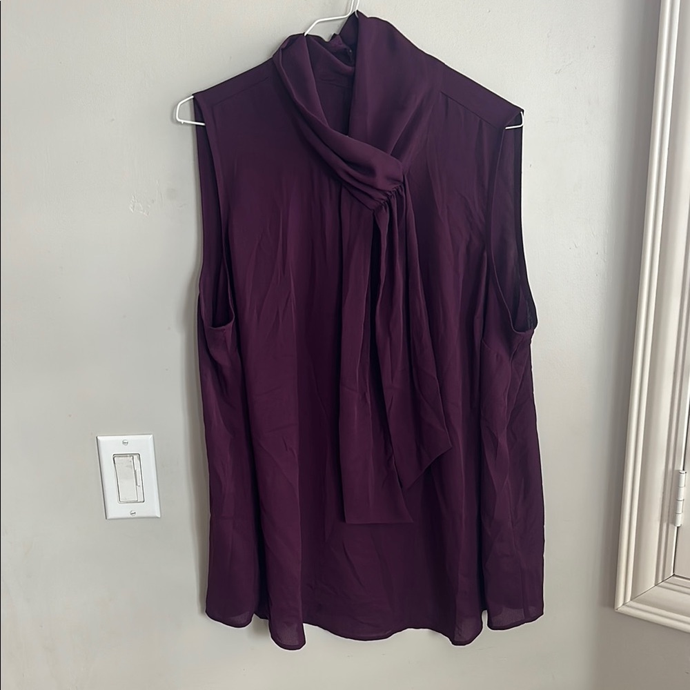 Torrid Purple Blouse with Draped Neckline